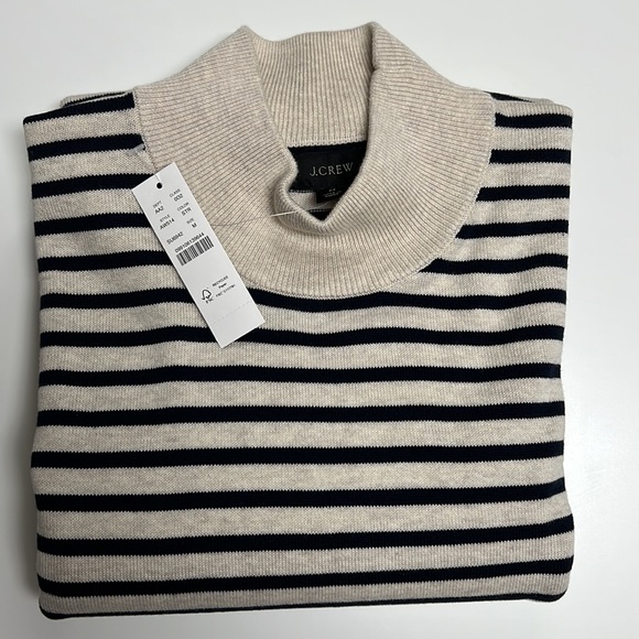 ✨ J.Crew✨ Cotton mock-neck sweater in stripe - Picture 8 of 12